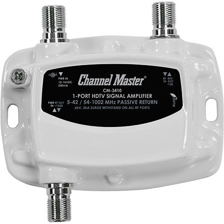 Channel Master CM3410 - Ultra Mini 1 Way 15dB Distribution Amplifier