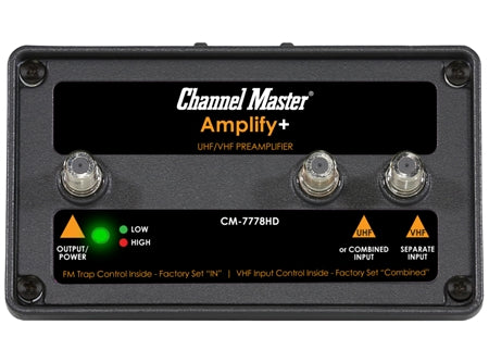 CHANNEL MASTER AMPLIFY+ OUTDOOR ADJUSTABLE GAIN PREAMPLIFIER