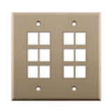 Dual Gang 12-port Keystone Wall Plate