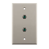 2 X F-81 RG6 Connector Single Gang Wall Plate
