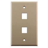 Single Gang 2-port Keystone Wall Plate