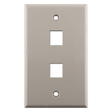 Single Gang 2-port Keystone Wall Plate