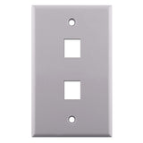Single Gang 2-port Keystone Wall Plate