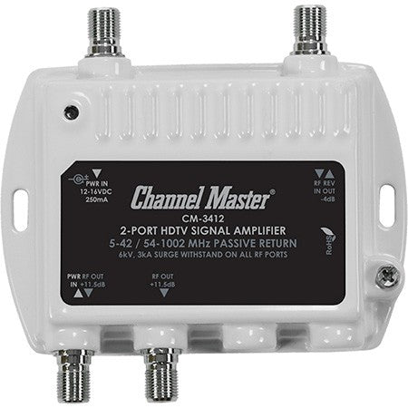 Channel Master CM3412 - Ultra Mini 2 Way 11.5dB Distribution Amplifier
